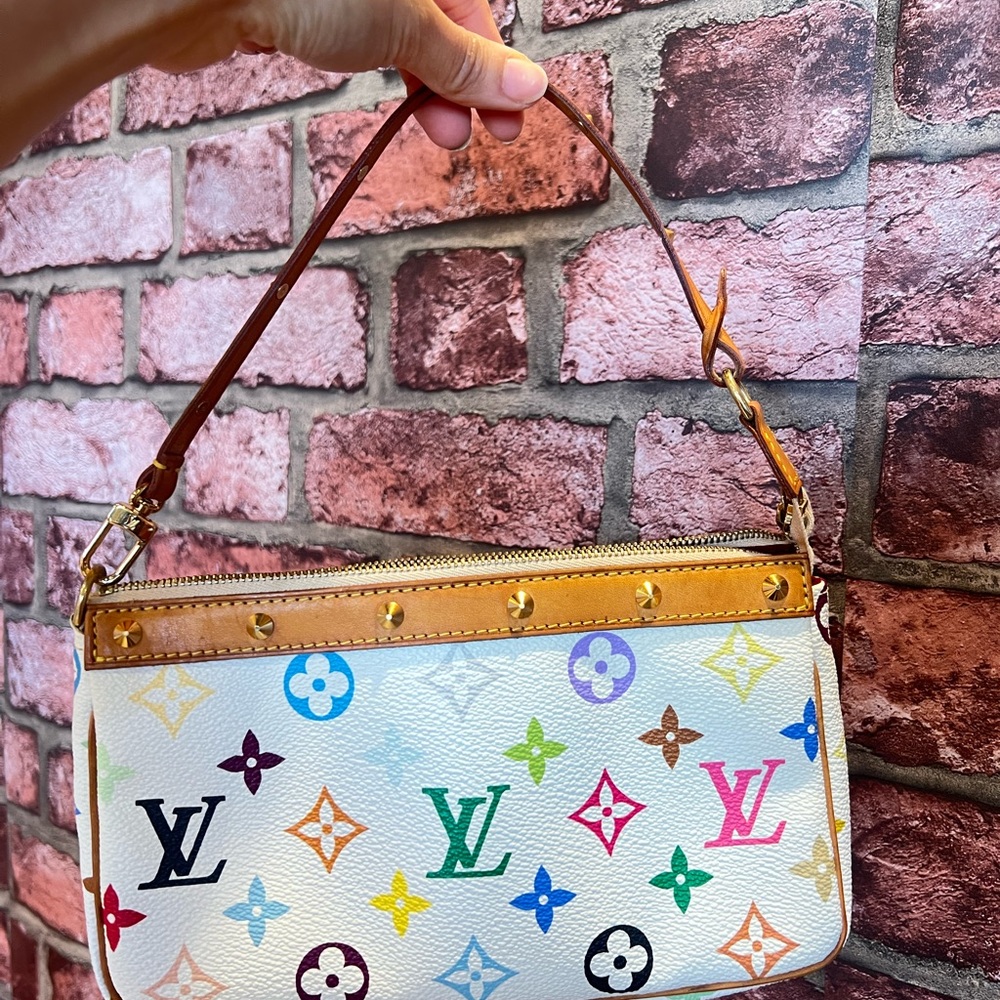 Louis Vuitton White Multicolor Wristlet - Picture 2 of 2